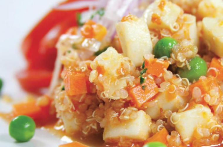 Quinoa con sepia y verduritas