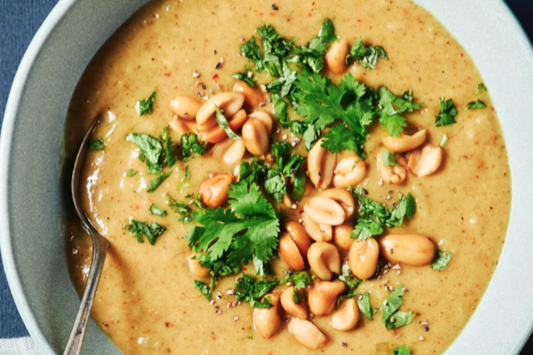 Crema de plátanos maduros al curry