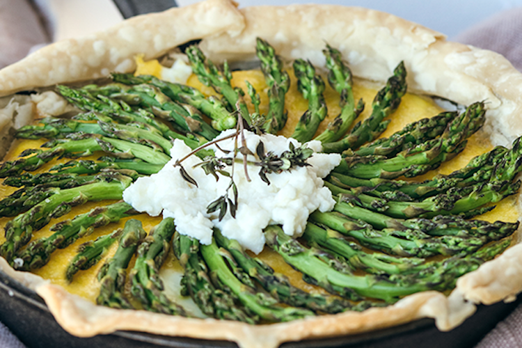 Quiche de espárragos trigueros sobrantes
