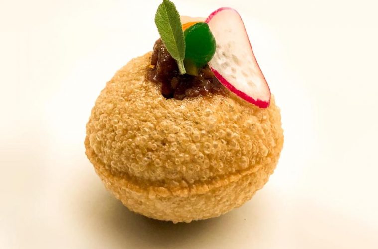 Panipuri de carne y verduras