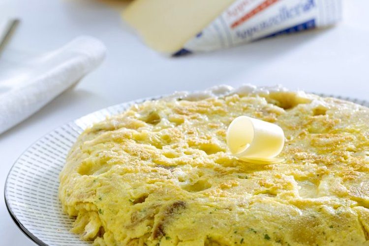 Tortilla de patatas y queso