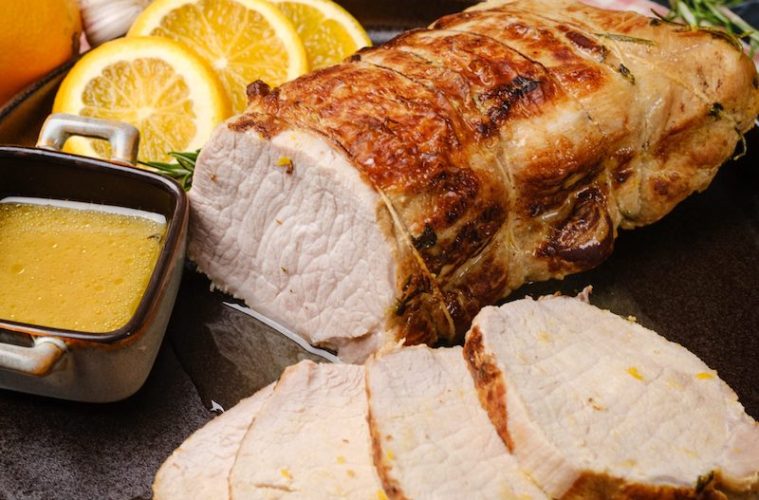 Lomo de cerdo con salsa de naranja