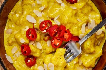 Curry de coliflor sobrante