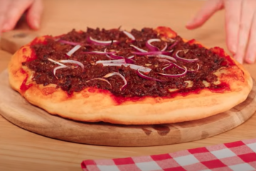 Pizza BBQ con carne picada sobrante