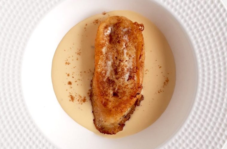 Torrija Suzette con crema de naranja