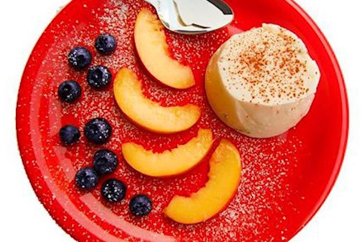 Helado de nectarinas ya maduras