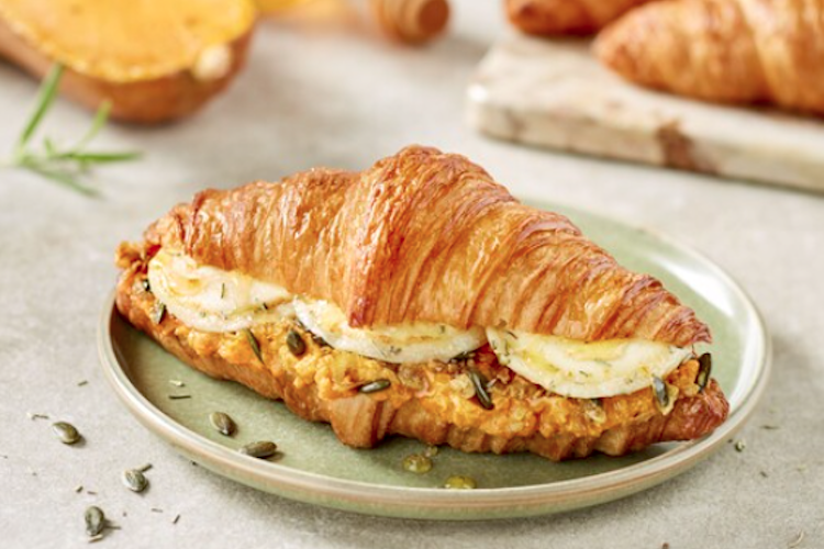 Minicroissants de queso de cabra y calabaza