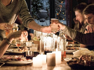 Un menú navideño con platos cocinados en barbacoa