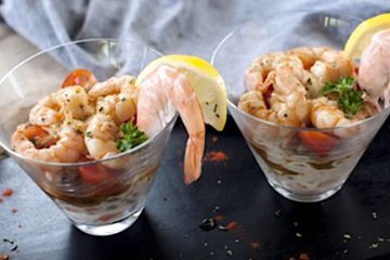 Langostinos al vino blanco que sobró de anoche
