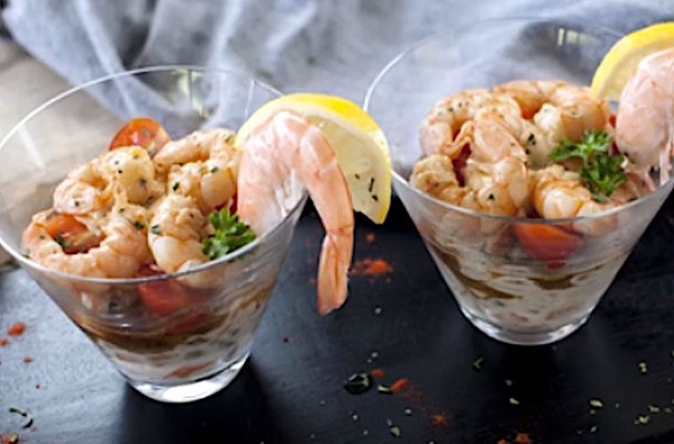 Langostinos al vino blanco que sobró de anoche