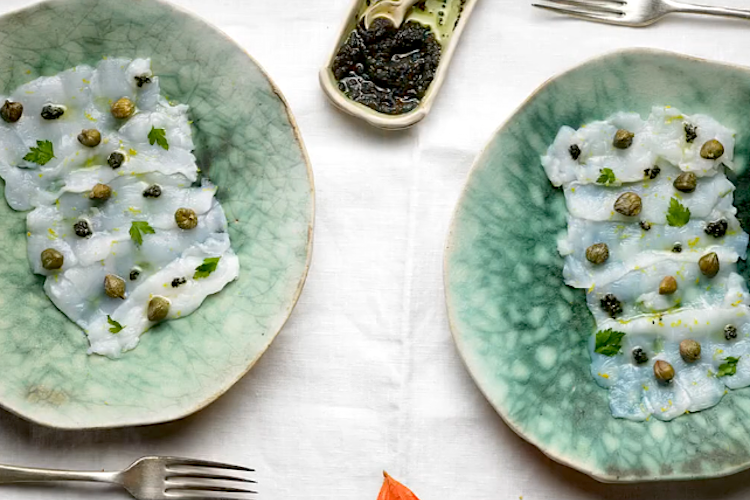 Carpaccio de bacalao