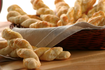 Trenzas de queso al horno
