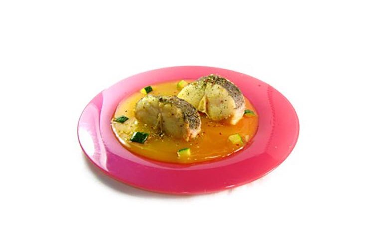 Merluza con salsa de naranja
