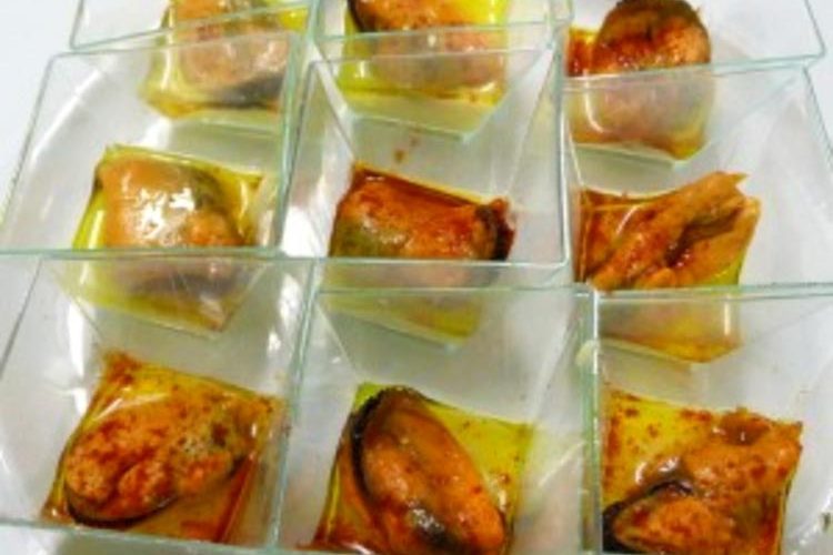 Mejillón de Galicia con cremoso de patata