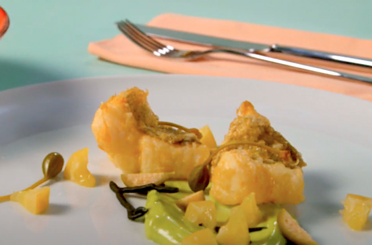 Pez San Pedro y limón en salazón