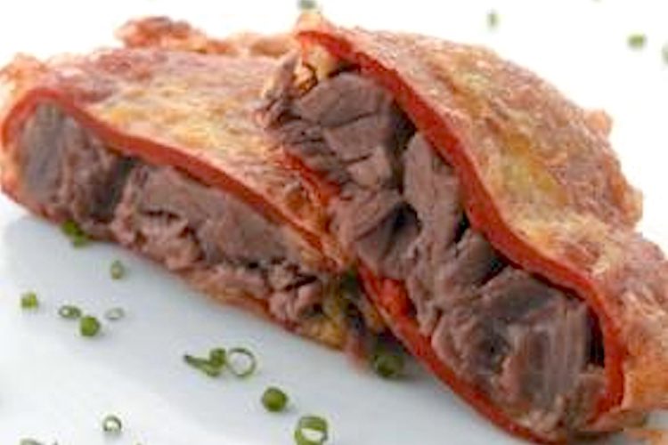 San jacobos de pimiento de piquillo y morcillo de ternera