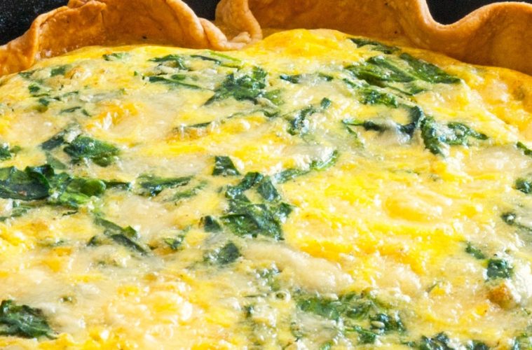 Quiche de bacalao con espinacas y un toque de anís