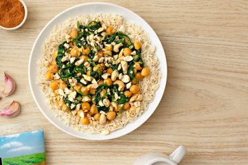 Curry de garbanzos y espinacas