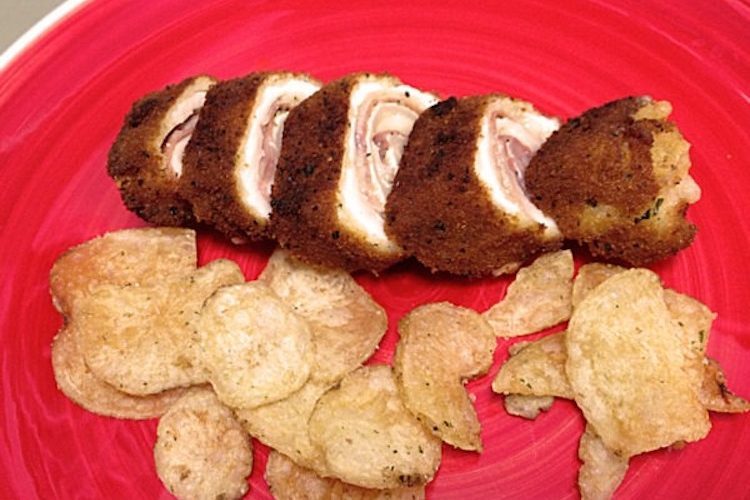 Flamenquines con pechuga sobrante, jamón y queso