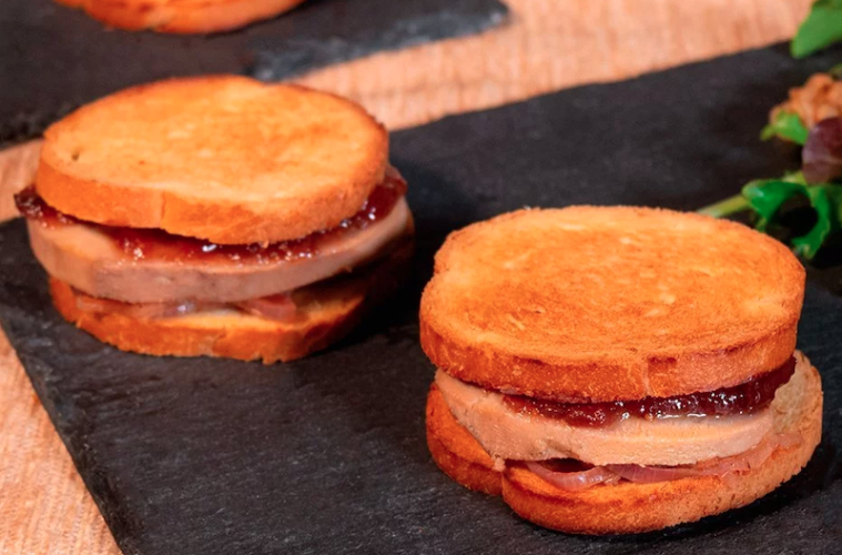 Brioche tostado con foie gras y mermelada de higo