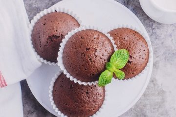 Magdalenas caseras de chocolate y yogur justo de fecha