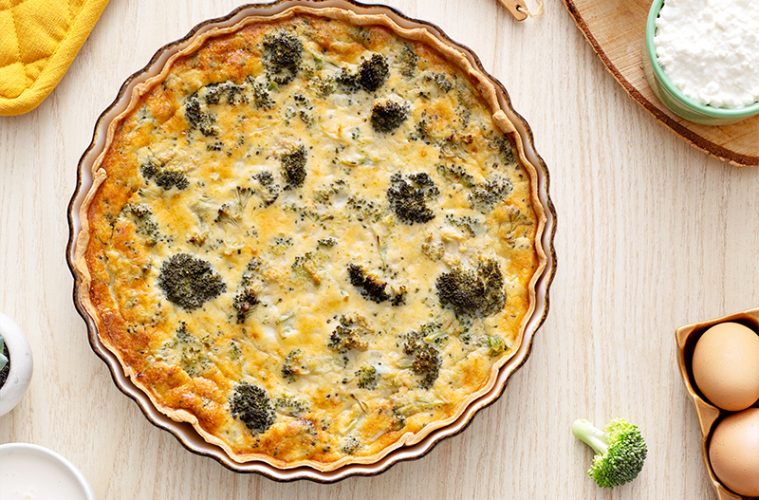 Quiche de brócoli y dos quesos