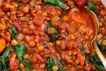Lentejas sobrantes con un toque de sobrasada
