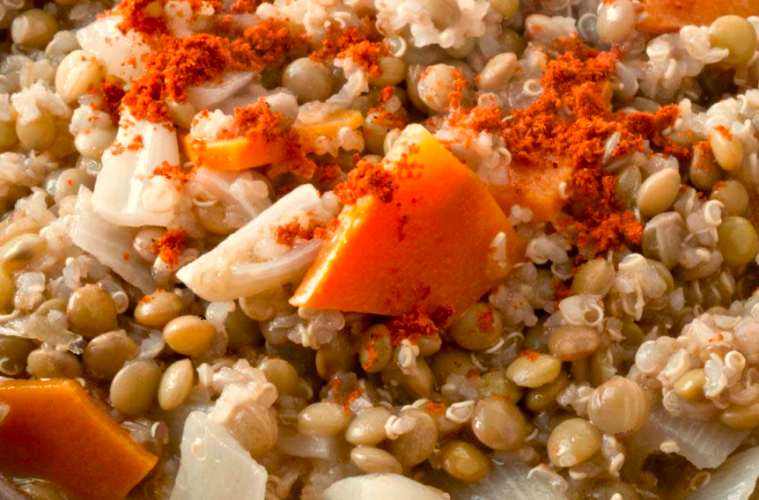 Lentejas con sobras de quinoa