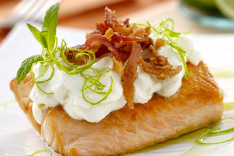 Salmón con queso crema, bacon y lima - Foto Philadelphia