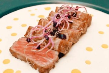 Tataki de atún rojo con ajoblanco - Foto Balfegó