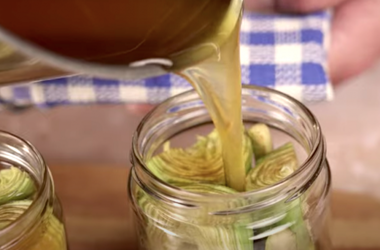 Conserva casera de verduras en grasa de jamón ibérico