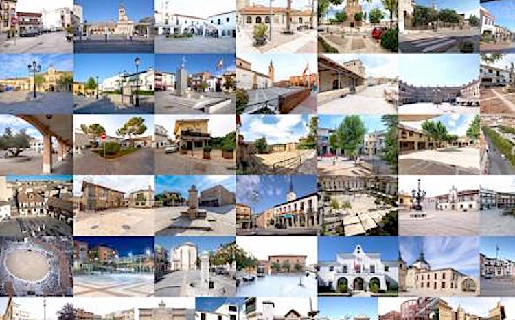 Las plazas de los 179 municipios de Madrid y su evolución a lo largo del tiempo