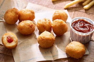 Bolitas de pollo y salsa barbacoa