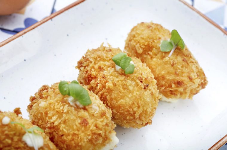 Croquetas de langostinos y mejillones