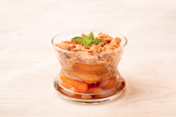 Crumble de manzana salteada con canela