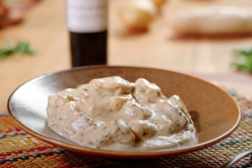 Pechuga sobrante con salsa de vinagre de Jerez