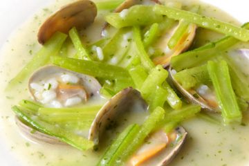Borrajas con arroz caldoso y almejas