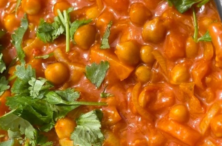 Garbanzos sobrantes al curry