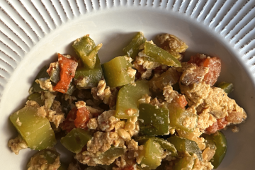 Pisto a la bilbaína con verduras sobrantes