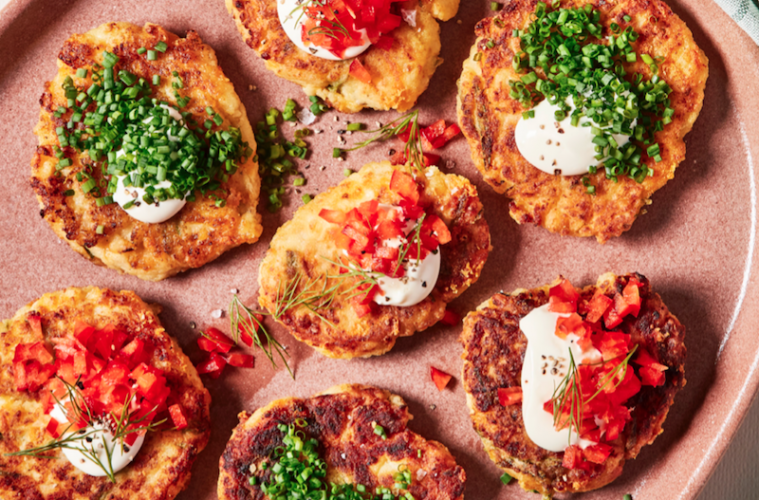 Tortitas de patatas asadas o cocidas sobrantes