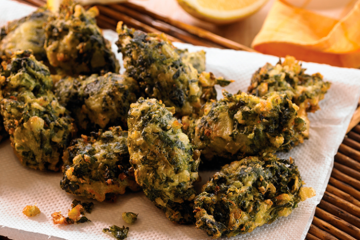 Buñuelos de espinacas sobrantes