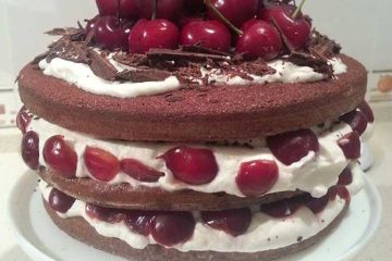 Tarta Selva Negra con cerezas