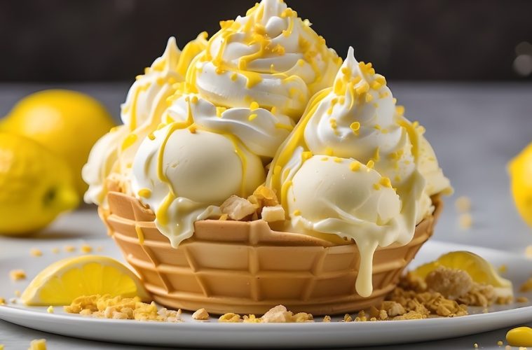Merengada de limón con helado y galletas maría - Foto Juver