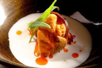 Ajoblanco sobrante con mejillones escabechados