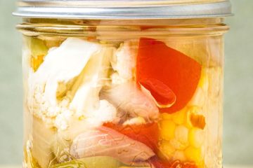 Verduras sobrantes en escabeche