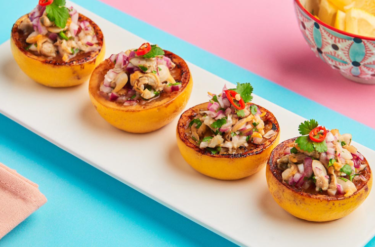 Ceviche de berberechos al limón