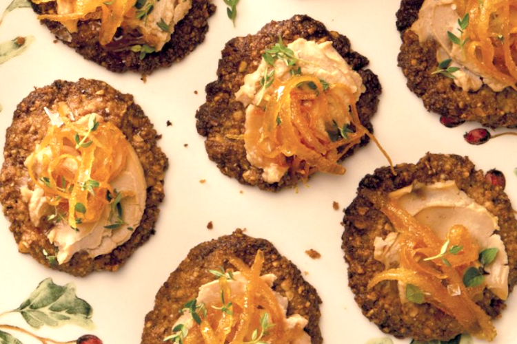 Galletas de crumble con foie