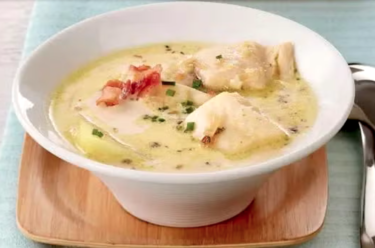 Sopa de pescado sobrante