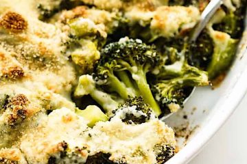 Brócoli con besamel gratinada