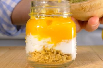 Mango sobrante, ricotta y pistachos